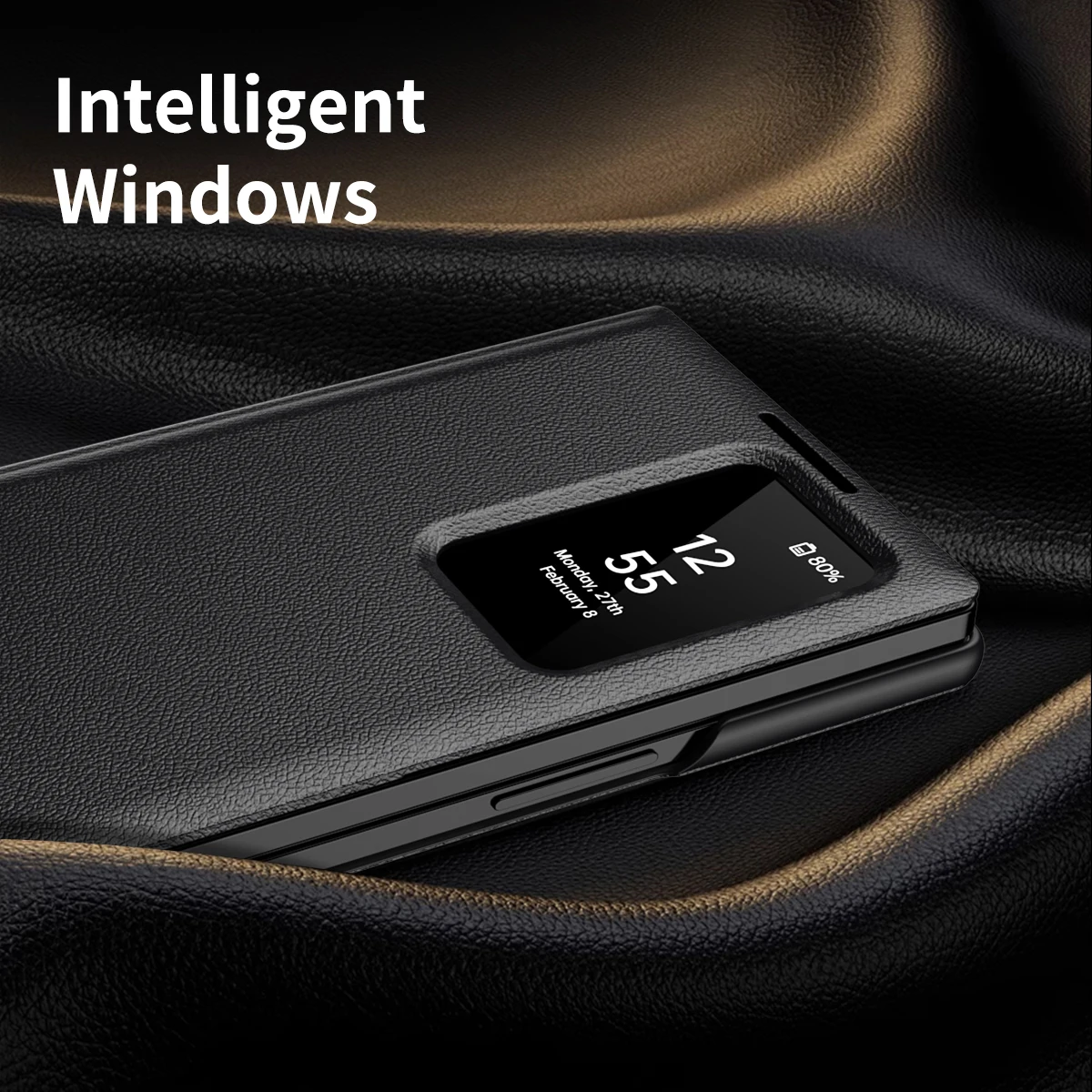 

Smart Window Case, Wake Up/Sleep, Wallet Phone Protect Cover For Samsung Galaxy Z Fold 7 6 5 4 3 Card Pocket Holder Stand Case
