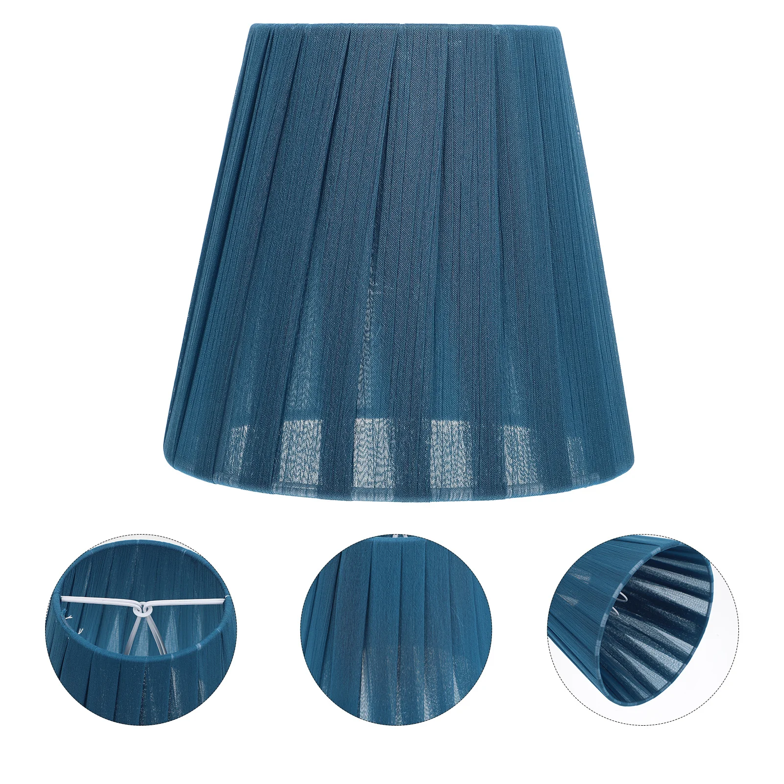 

1Pcs Blue Lampshade Nordic Simple Chic Cloth Lamp Shade Protective Softening Light Cover for Bedroom Study Multi-Function Decor