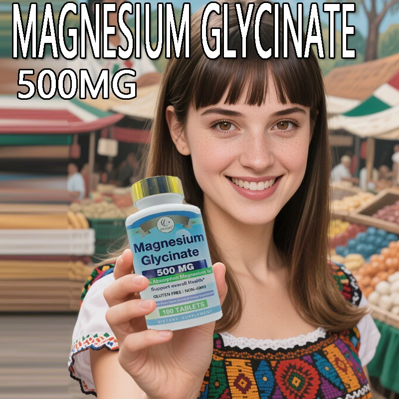 

magnesium glycinate tablets to supplement magnesium and support nervous system health relieve muscle tension provide health food