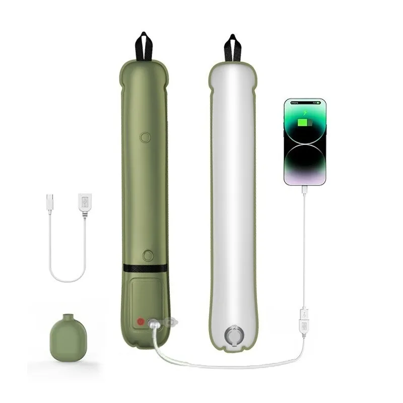 

Outdoor new camping light solar inflatable folding waterproof magnetic filling gas column light