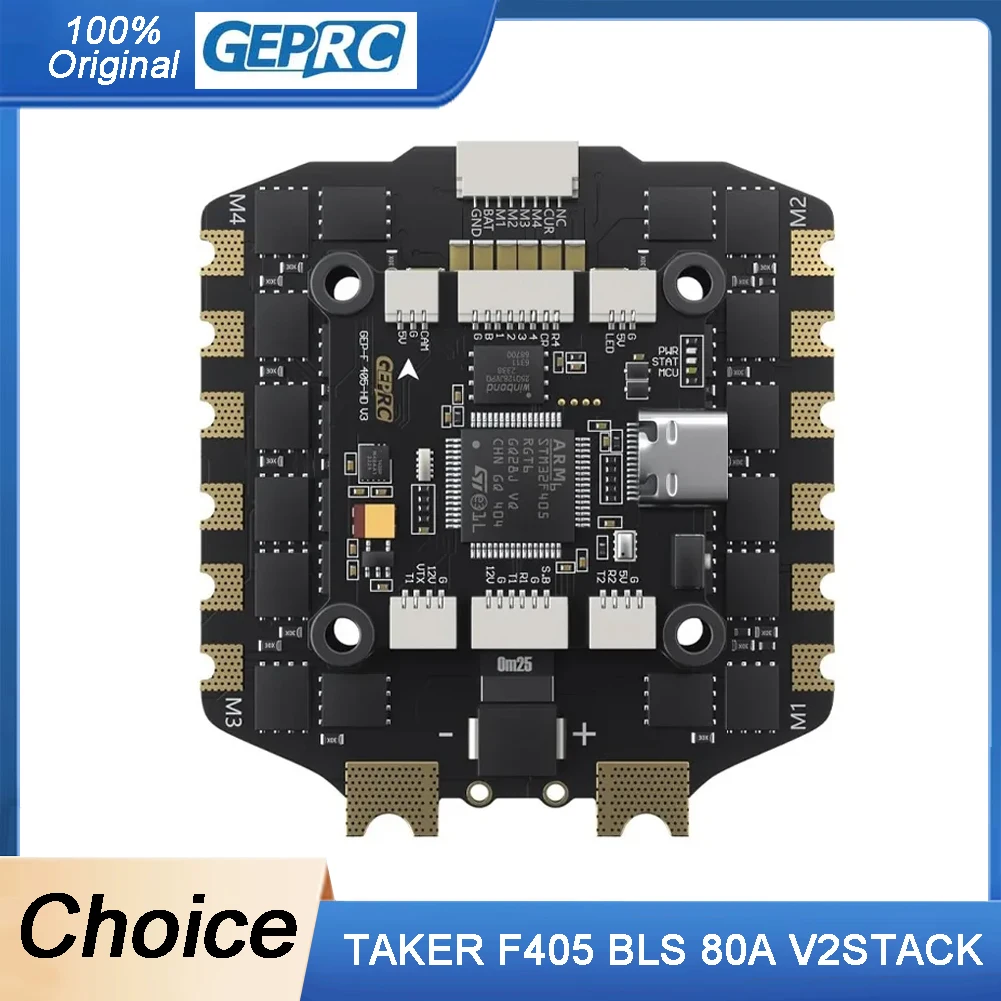

TAKER F405 BLS 80A V2 ESC Stack 4IN1 Electronic Speed Controller with 16MB Black Box Data Analyze for Racing FPV Drone Plug & 1