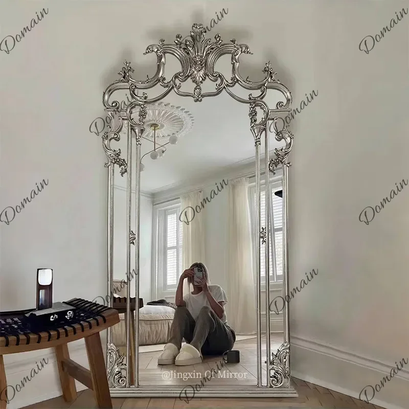 Apartment Gold Standing Decorative Mirrors Bed Room Design Arched Mirrors Full Body Princess Dekoracyjne Lustra Home Decorations