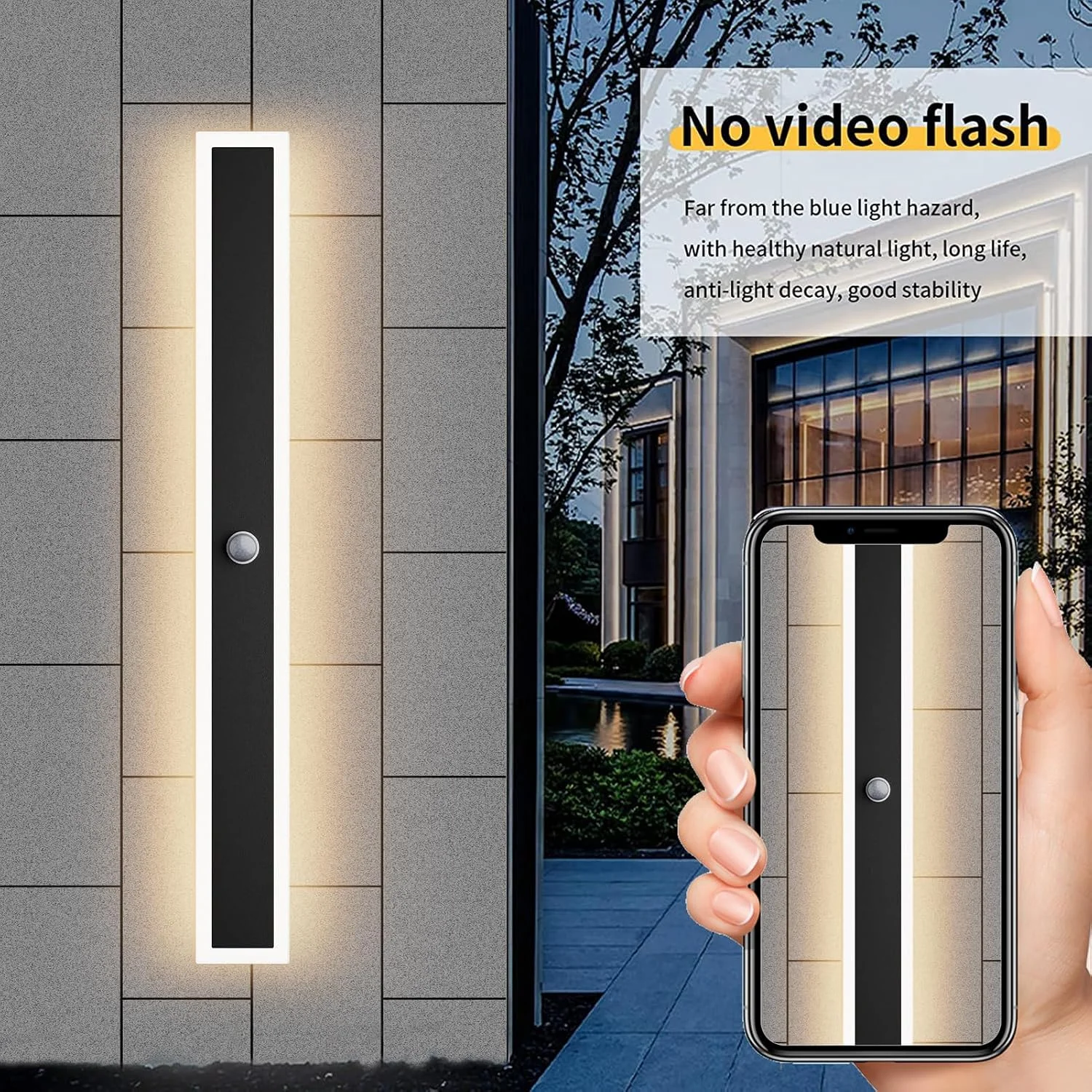 LED Long Outdoor Wall Lamp IP65 Waterproof Wall Light Aluminum Light Garden Villa Porch Sconce Light 110V 220V Sconce Luminaire