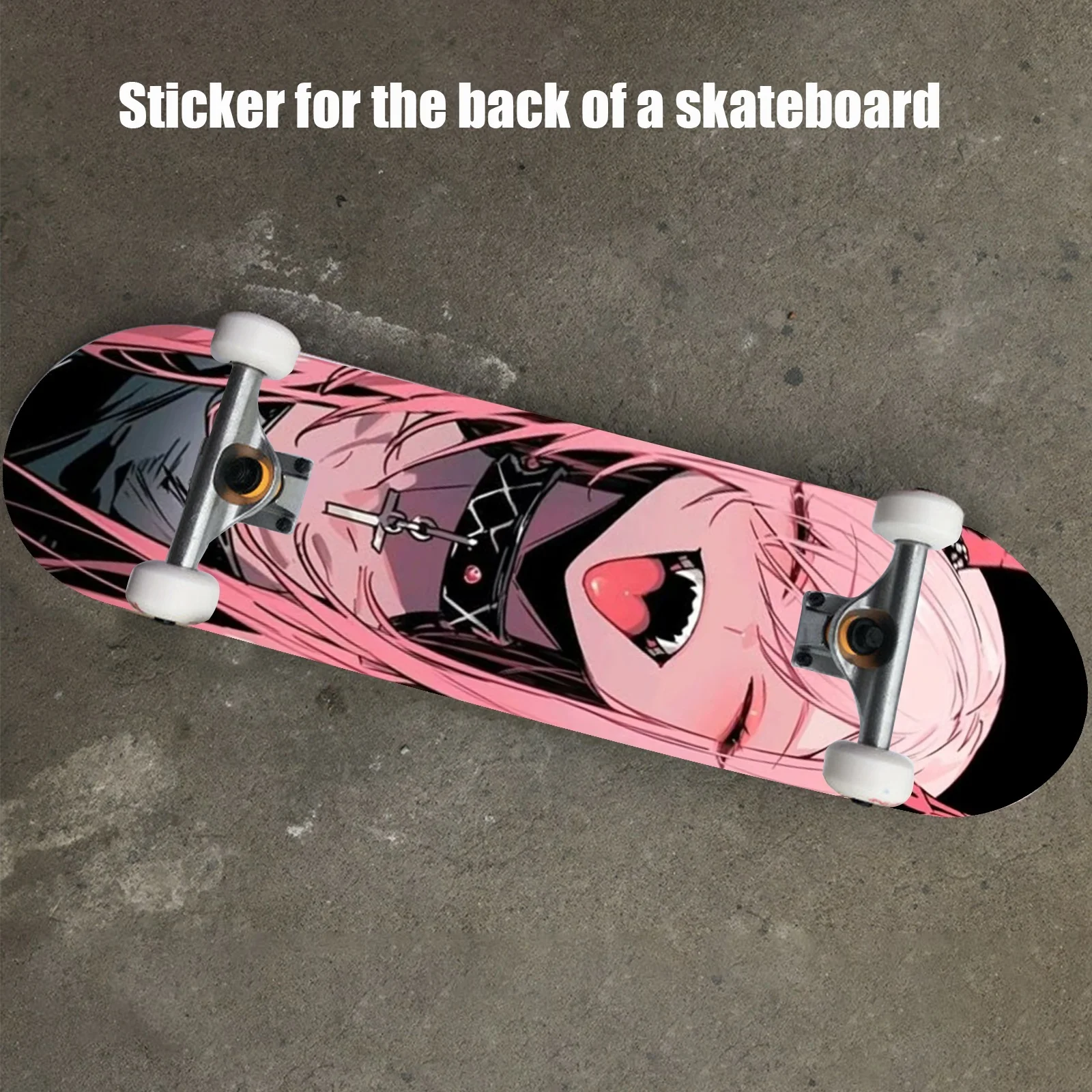 

Anime Demon Girl Skateboard Grip Tape Sticker Waterproof Vinyl Decal for Skateboard Deck Back Decor