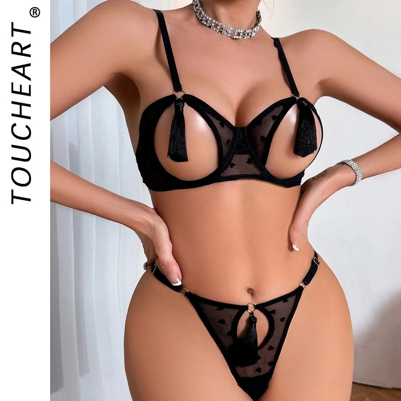 

Underwear Women Set Lingerieset Dames Women's Bra and Panties Sets Attractive Chest Suspenders Lingerie Sexy Outfit Thongs Woman