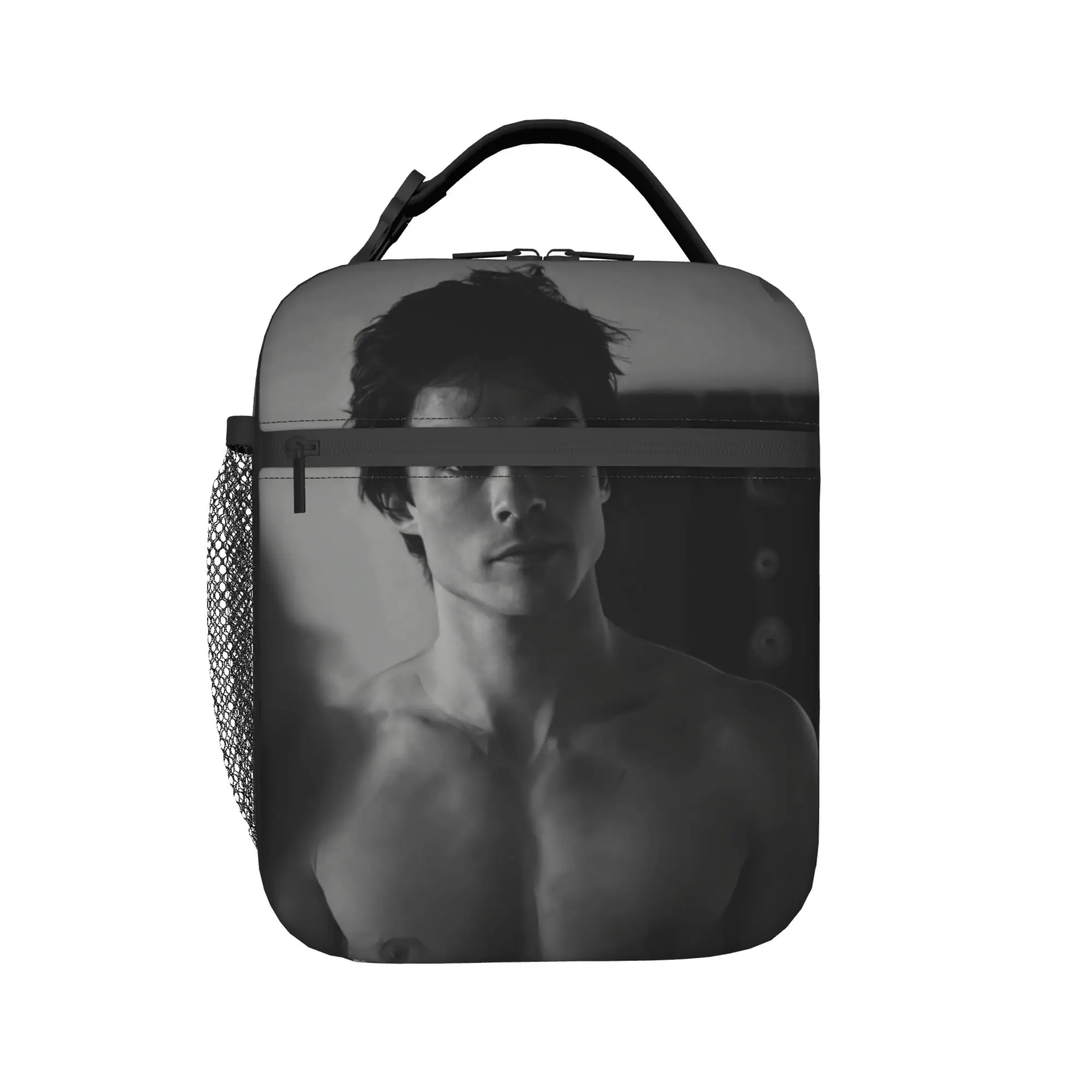 The Vampire Diaries Damon Salvatore TV Series Lunch Bag Fun Travel Lunch Box Designer Convenient Thermal Tote Handbags