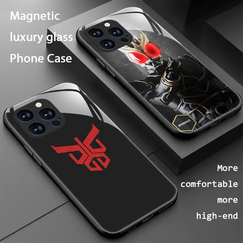 Star Kamen R-Rider Kuuga Phone Case For iPhone 17 16 15 14 13 12 11 X XR XS 8 Plus Mini Pro Max Glass Magnetic Phone Case