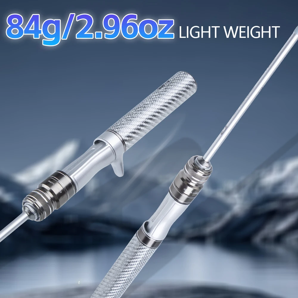 

Удочка для рыбалки FISHINGFANS ORCA UL ULTRALIGHT POWER CARBON с катушкодержателем RATTLE, кольцами FUJI O/Light LS и карбоновой рукояткой