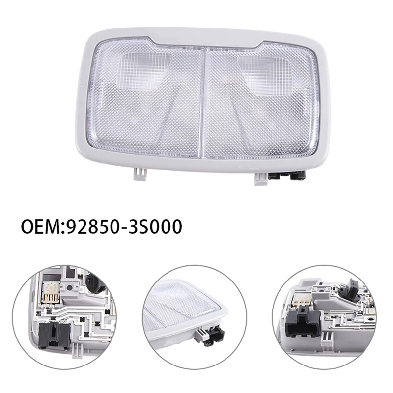 928503S000 Car Interior Doom Map Light Lamp For Hyundai Sonata YF 2010-2013 92850-3S000 Grey Replacement