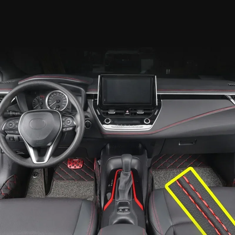 200cm Leather Car Style Universal DIY Flexible Interior Moulding Trim Strips Car Accessori Decor Braid Strip Dashboard Sticker