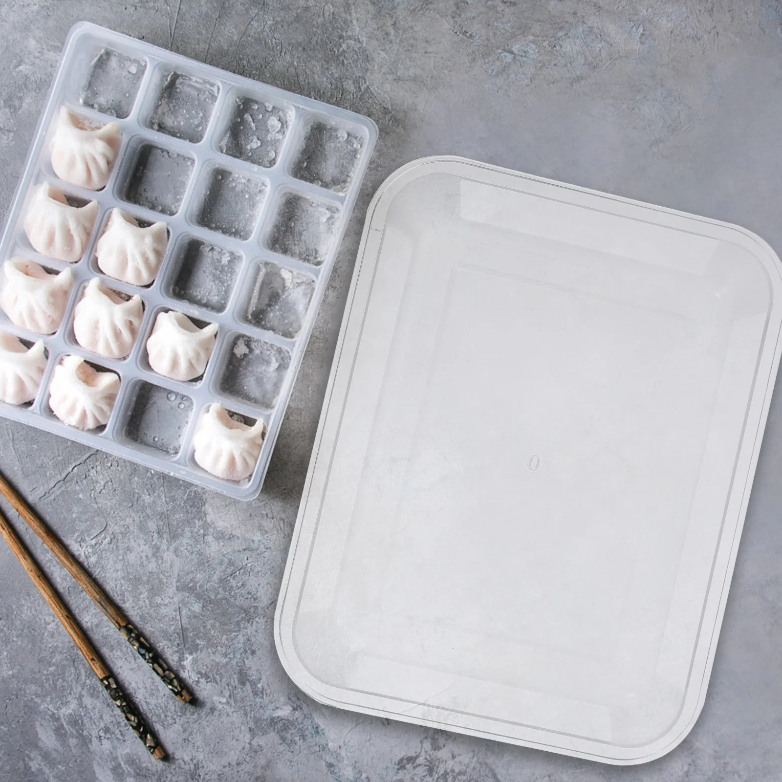 

Transparent Acrylic Food Tray Multi Function Dumplings Plate Rectangular Platter Large Capacity Kitchen Supply Storage Box Cool