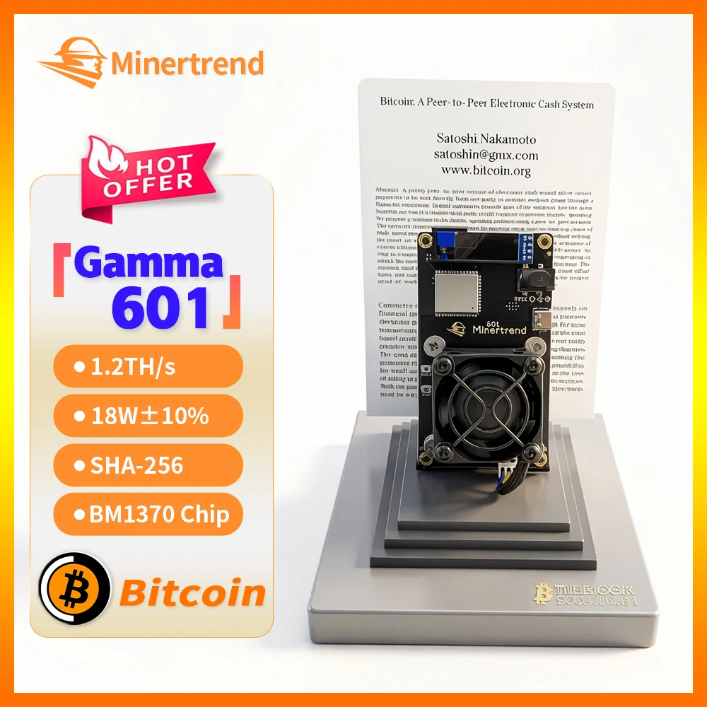 Nuevo minero Bitaxe Gamma 601 Bitcoins 1.2TH/s minero ASIC silencioso para el hogar minero BTC silencioso nueva máquina de minería Cryptos.