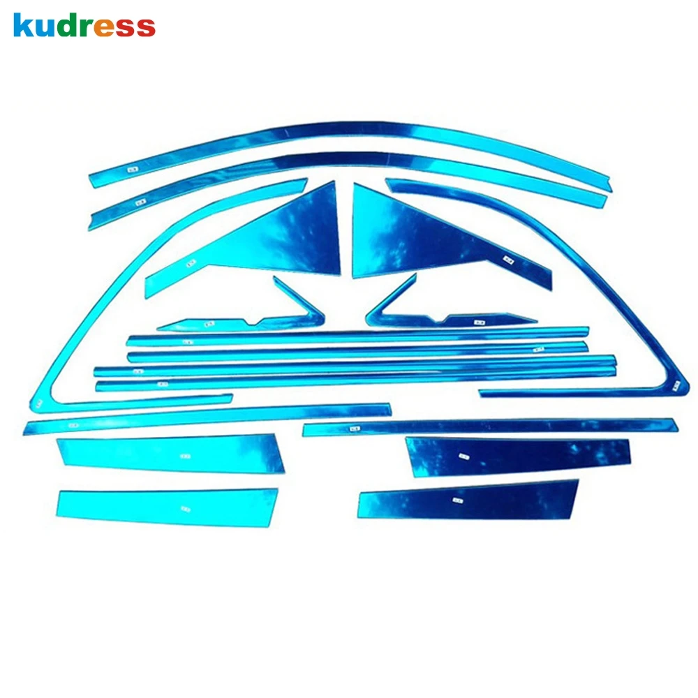 For KIA Sorento 2010 2011 2012 Stainless Steel Full Set Window Frame Sill Trims Molding Garnish Strips Car Accessories