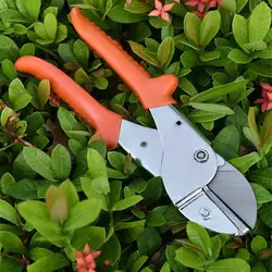 Pruning Shears Cutting Bonsai Comfortable Trumpet Medium Protective Equipment Powerful Scissors Steel Trim And Neat Large Orange