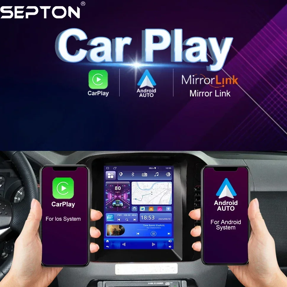 SEPTON 9.7\'\' Car Radio for Mitsubishi Pajero V60 68 V73 1999-2006 Tesla Style Carplay GPS Android Car Screen Multimedia Player