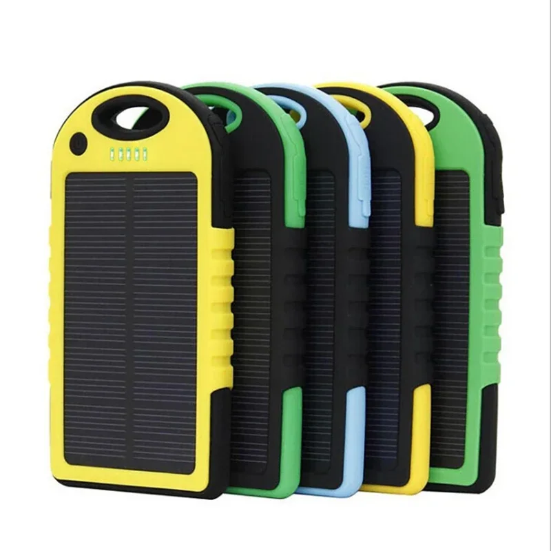 New Portable External Battery 20000mAh Large Capacity Solar Power Bank Double USB Waterproof Powerbank for IPhone Xiaomi Samsung view 3