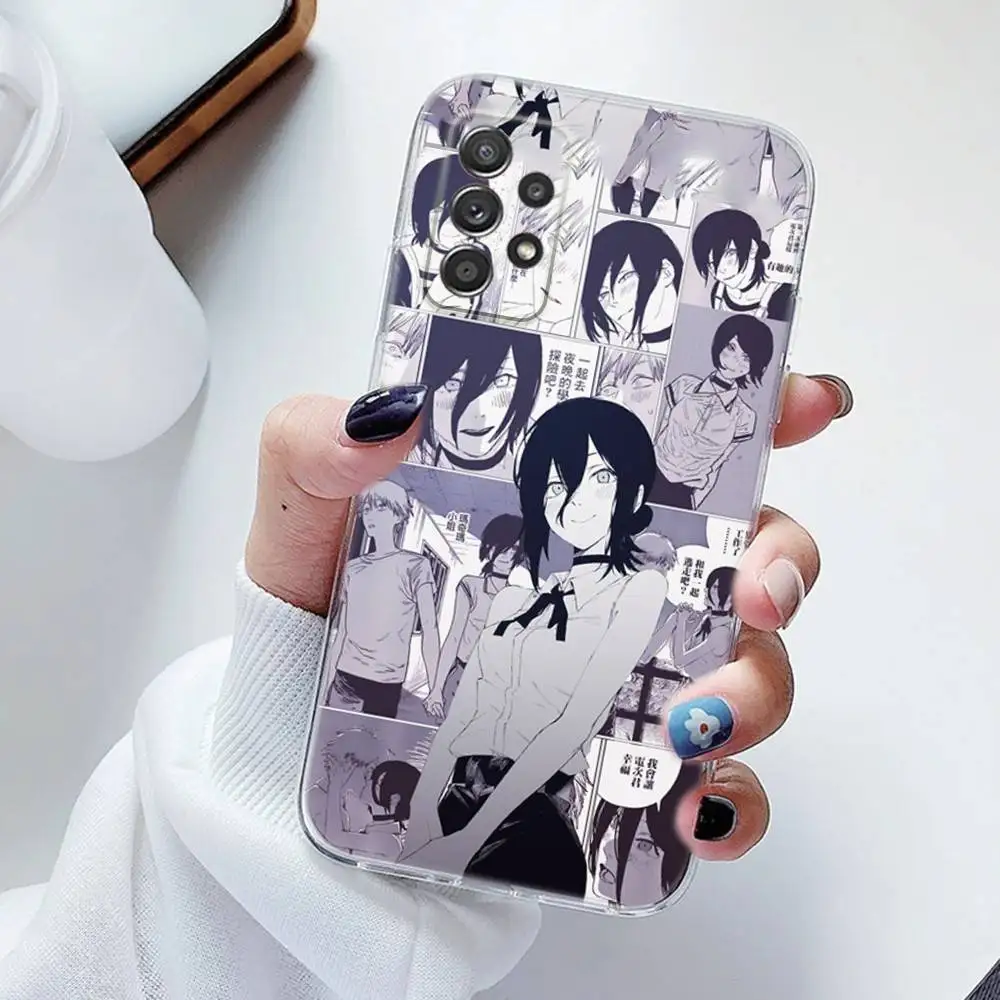 حافظة هاتف C-Chain-saw Man Reze من السيليكون لهاتف سامسونج S23,21,22,20 FE lite,S10,9,PIus,A70,ناعم وشفاف #2