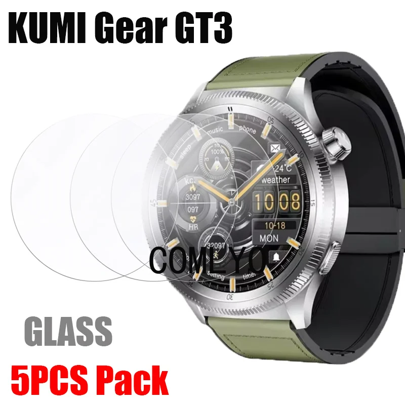 

5 шт. для KUMI Gear GT3 Защитное стекло для экрана Смарт-часы Закаленная 9H 2.5D пленка