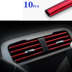 10PCS 20cm Universal Car Air Vent Conditioner Outlet Decorative U Shape Moulding Trim Strips Decoration Accessories Car Styling