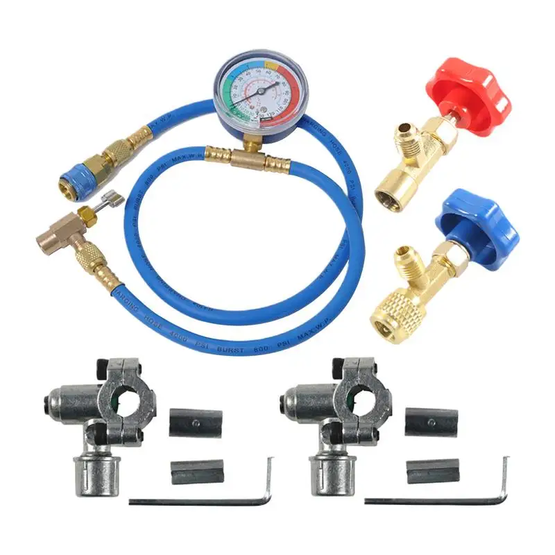

R134a Refrigerant Recharge Kit R-134a Refrigerant Recharge Kit Automotive Replacement Accessories For Leak Detection Charging