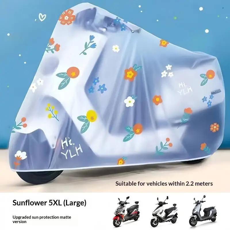 Motorcycle Waterproof Cover Universal Fits 50-1500CC Motorbikes Dust Rain UV Resistant Outdoor All Weather Protection Cover