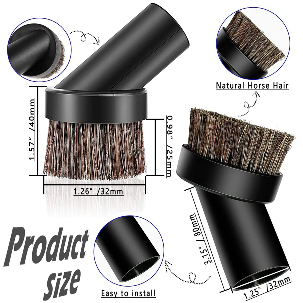 FZFZ 8 шт. универсальный комплект вакуумных насадок для влажной и сухой пластиковый адаптер для вакуумного шланга 1-1/4 дюйма аксессуары для пылесосов