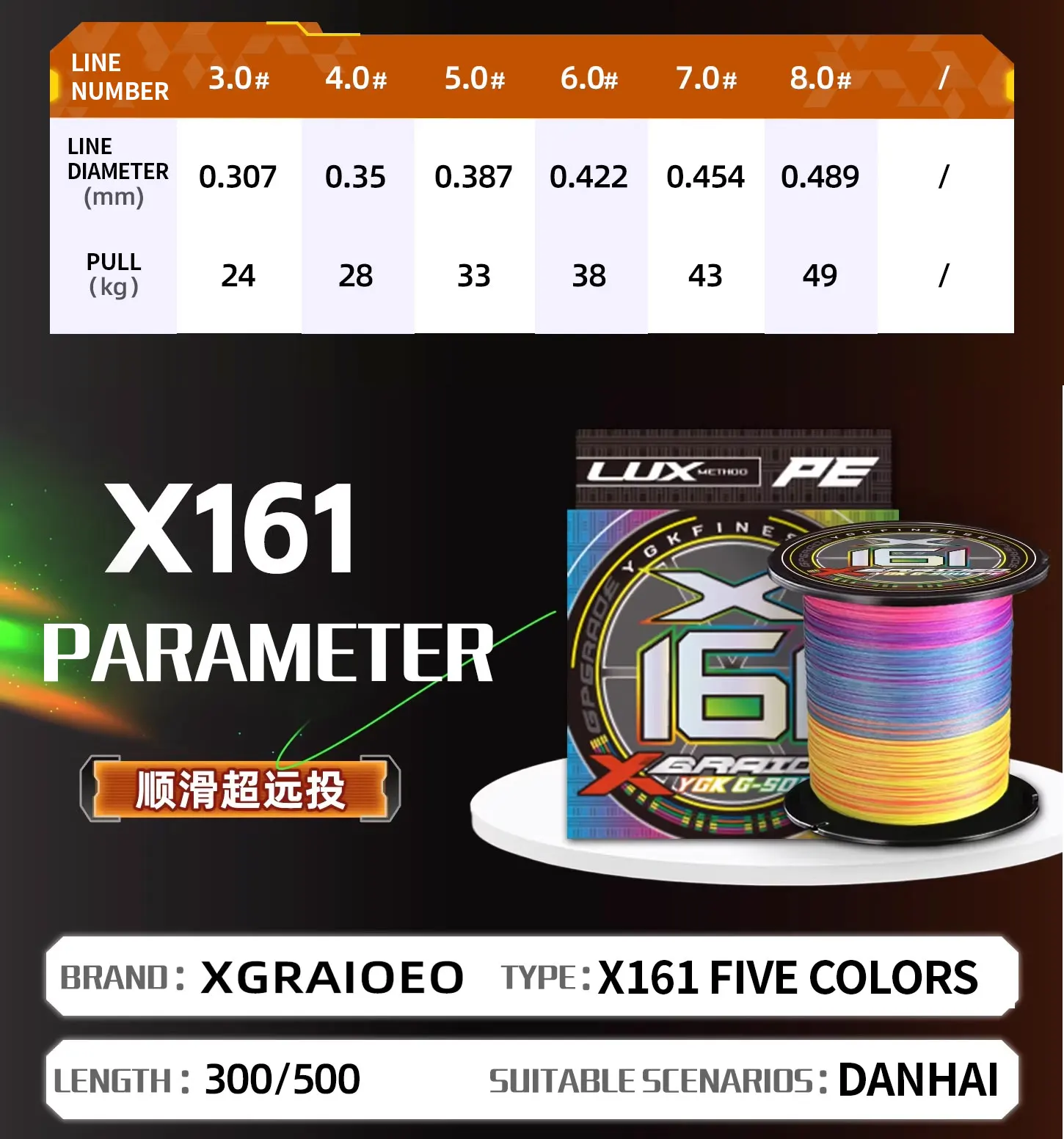 YGKX G SOUL X8 BRAID Upgrade Geflochtene Angelschnur Superstark 8-fädige Multifilament PE-Schnur 150M 200M Hergestellt in Japan 14LB-60LB – Detail 8