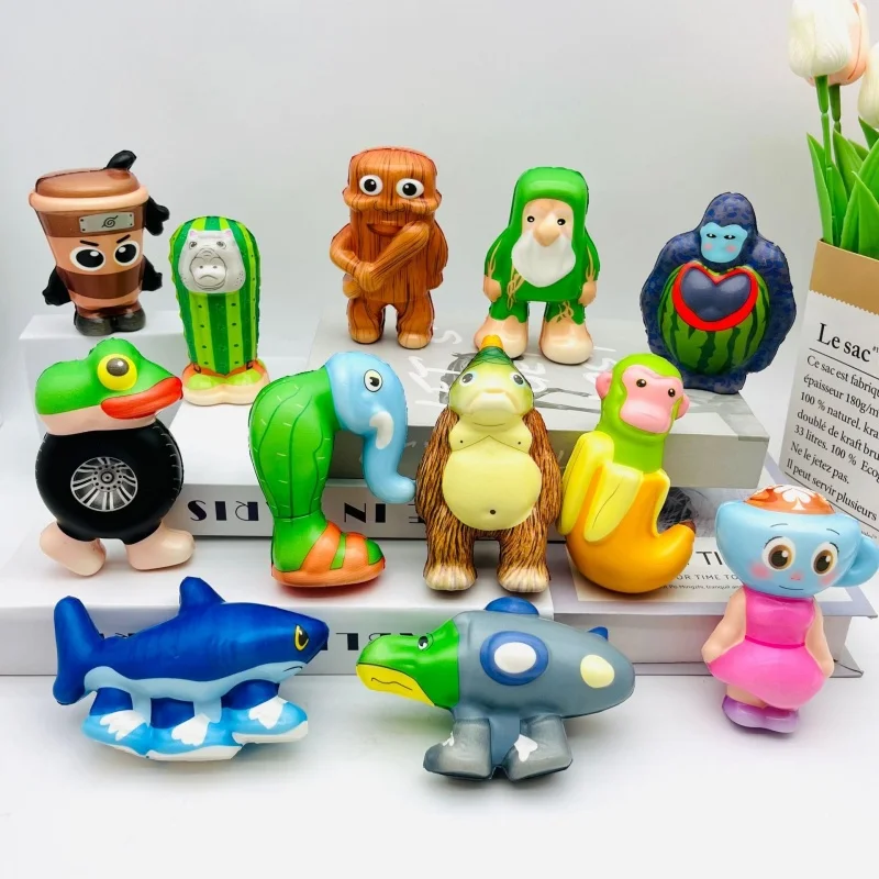 Tung TungTung Sahur Neue Version Langsam Zurückfederndes Squishy-Spielzeug Super Weiches Sensorisches Fidget-Spielzeug Geschenke für Geburtstag Halloween Weihnachten