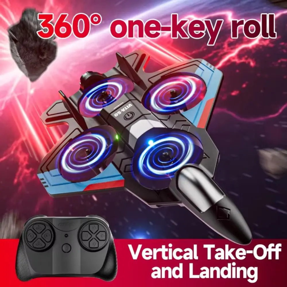 

EPP Foam Пульт дистанционного управления Самолет Гравитационный датчик Перезаряжаемый четырехмоторный вертолет Игрушка Прочные радиоуправляемые дроны V50 Игрушка-самолет на радиоуправлении