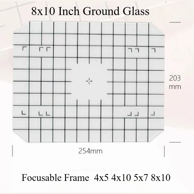 Super White Precision Ground Glass Focus Screen for Large Format Camera 4X5 5X7 8X10 With or Without Grid Line Available