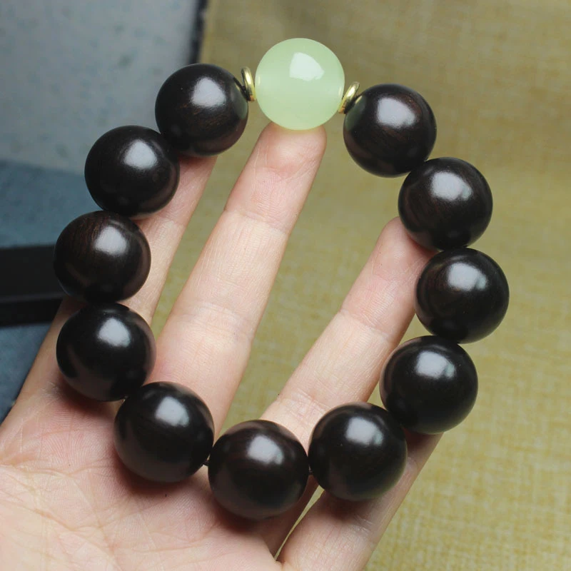 

Ebony 2.0 Buddhist Bead Bracelet, Luminous Stone Bracelet, Purple Sandalwood Buddhist Beads