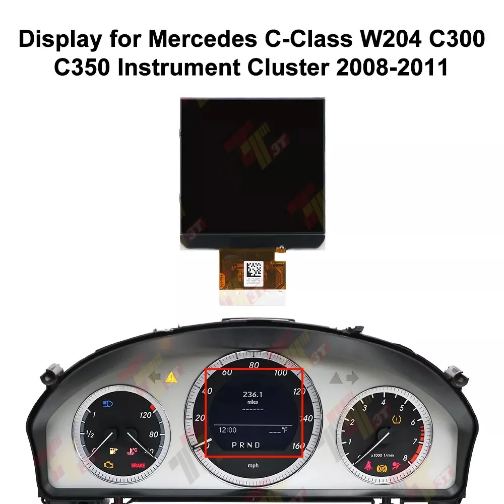 Монохромный ЖК-экран спидометра приборной панели для Mercedes Benz W204 W212, ремонт пикселей приборной панели