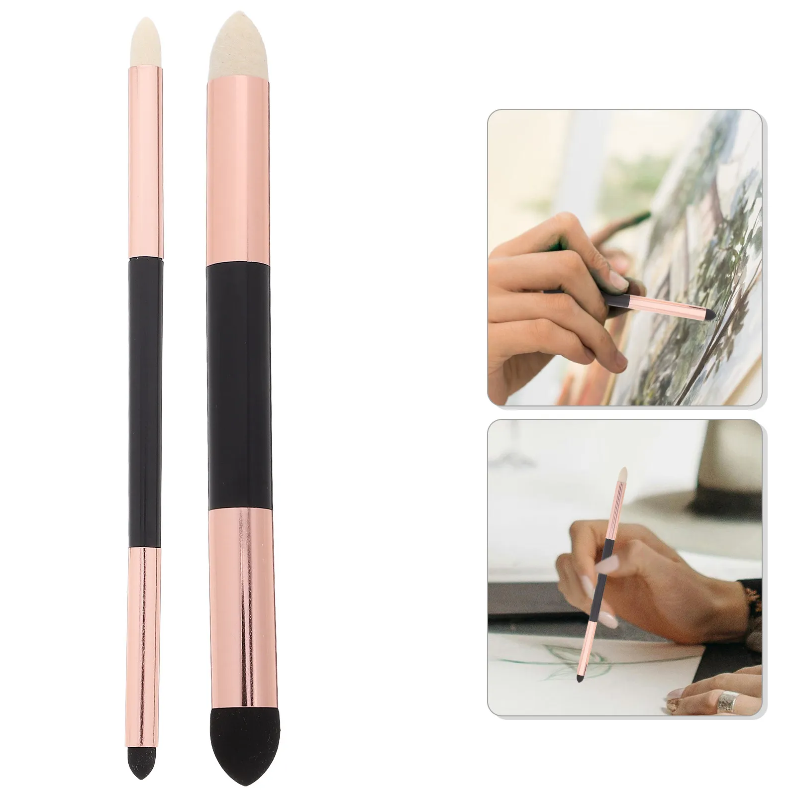 2Pcs Washable Sketching Blending Pen Double Ended Drawing Eraser Pen Smooth Shading Tool Artist Blenders for Illustration Art