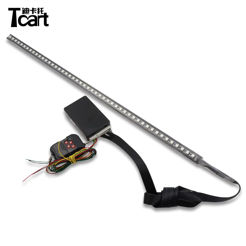 Tcart 147Model Waterproof  54CM 48LED RGB Highpower Remote RGB Color LED Knight Rider Lights With Wireless Remote Control