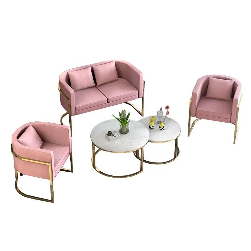 

Nordic Minimalist Modern Family Living Room Sofa Breathable Velvet Upholstered Sofa Coffee Shop