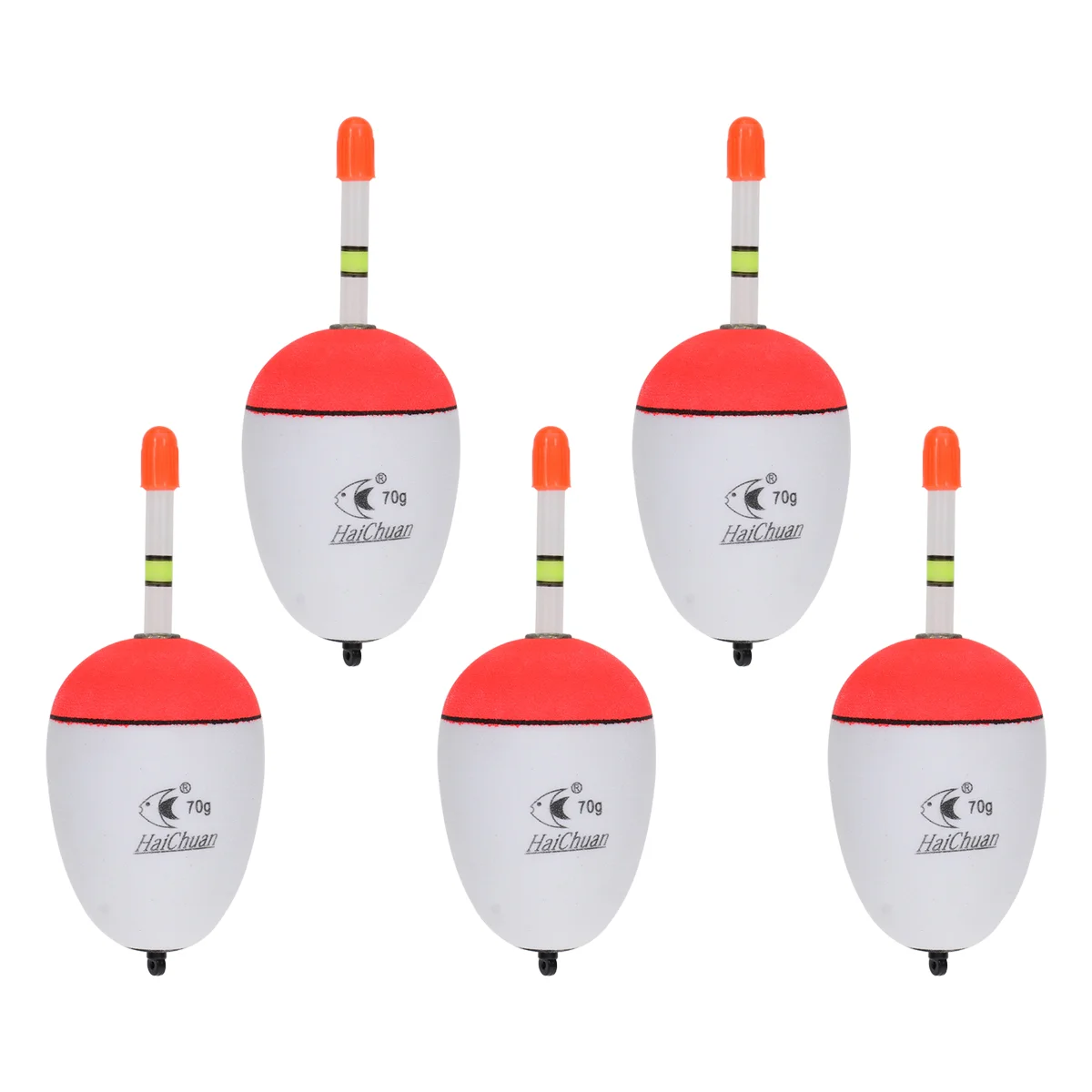 

5 Pcs 70g Sea Fishing Floating Floats Can Be Inserted Luminous Sticks Pole Belly Fishing (White)