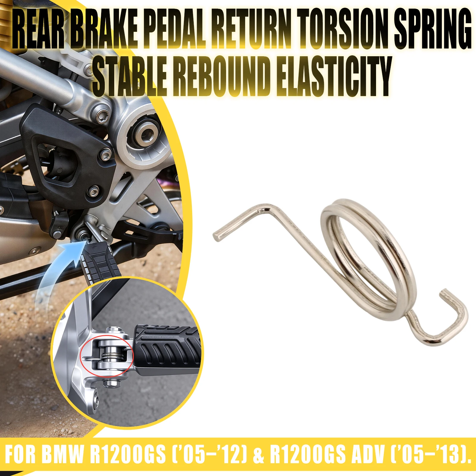 For R1200GS R1200GS ADV 2005-2013 Motorcycle Rear Brake Pedal Return Spring Torsion OEM 35217653583 Foot Brake Lever Reset