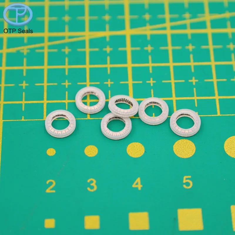 

End face spring inner seal UHMWPE UPE seals ultra-high molecular weight polyethylene V-spring Non-standard factory customized