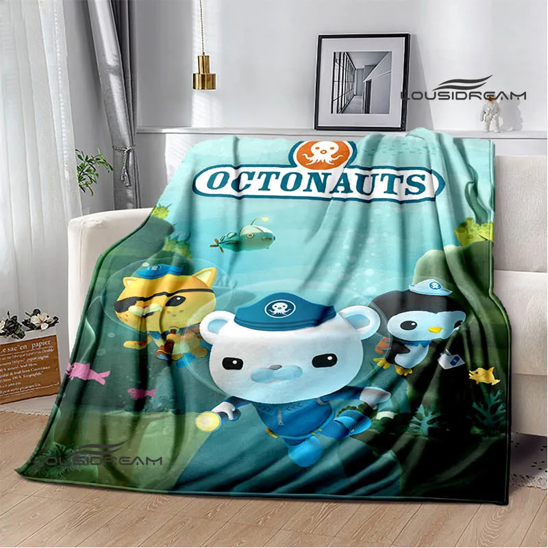 Koc z nadrukiem Octonauts Cartoon Modny ciepły koc Flanelowy miękki wygodny koc Domowy koc podróżny Prezent urodzinowy