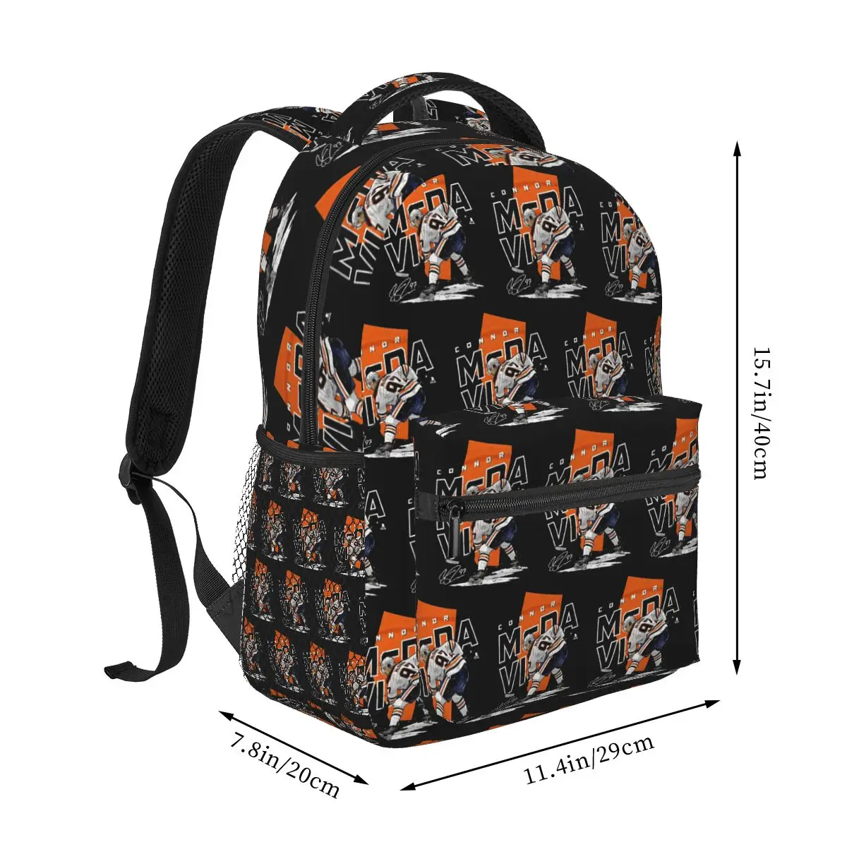 Connor McDavid 97 For Edmonton Oilers Fans Backpack Student Boys Girls BookBag School Bag Computer Shoulder Bags for Men Women