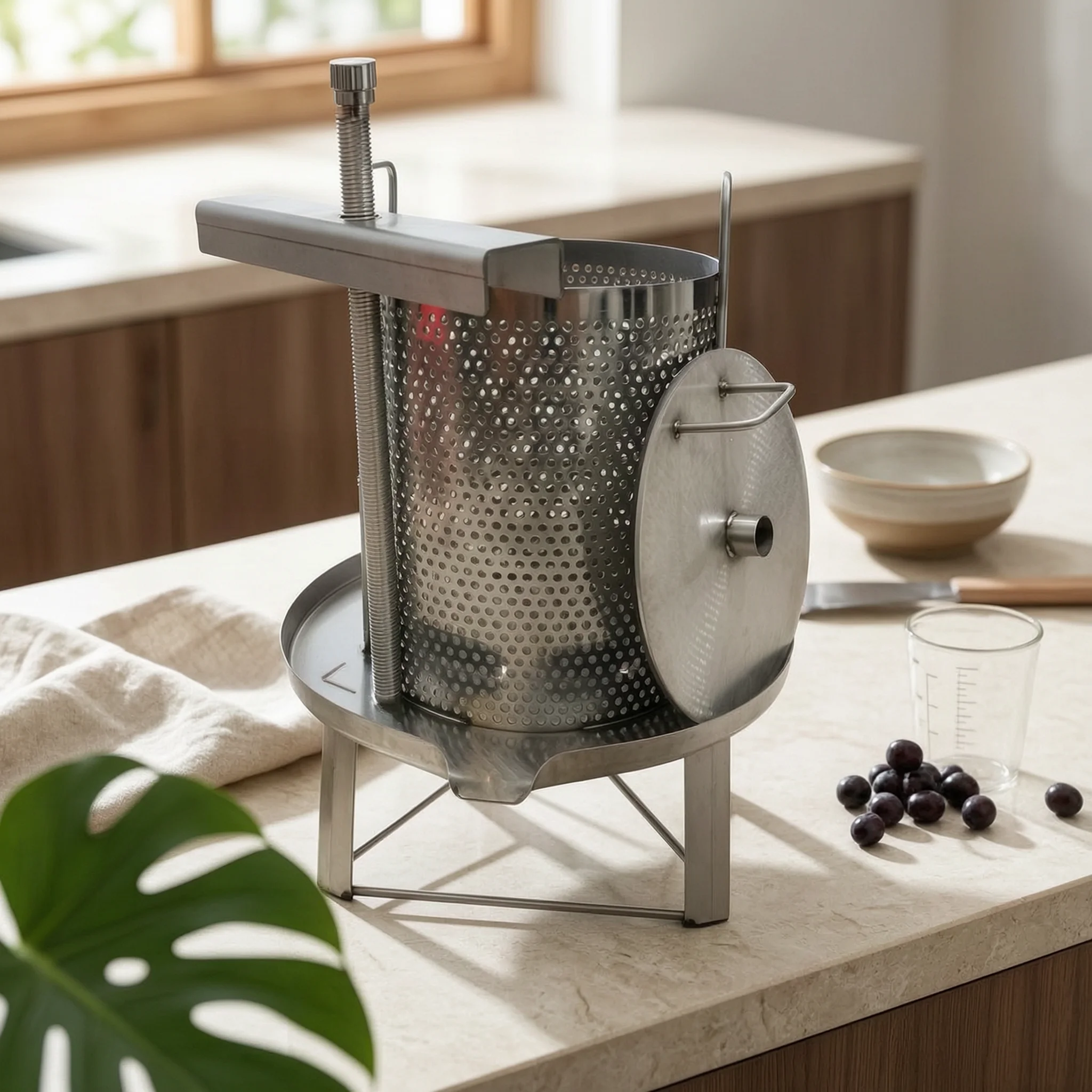 Stainless Steel Honey Press Long-Lasting Manual Honey Press Extractor Heavy-Duty Machine Sturdy for Beekeepers, Home, Kitchen