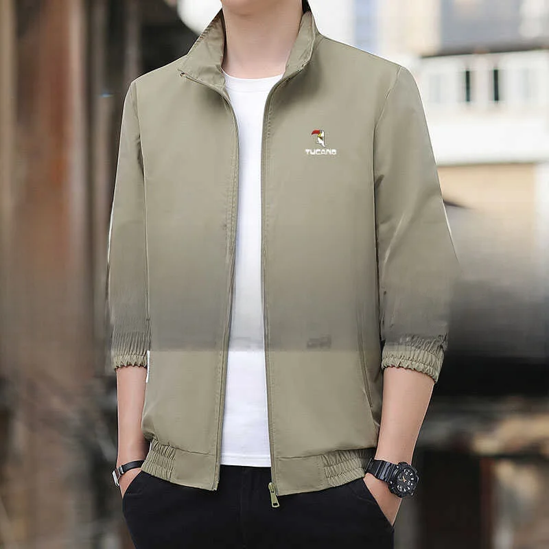 

Мужское ветрозащитное повседневное универсальное мужское пальто, весенне-осеннее новое пальто TUCANO Stand Fit Busin Gentleman Sle