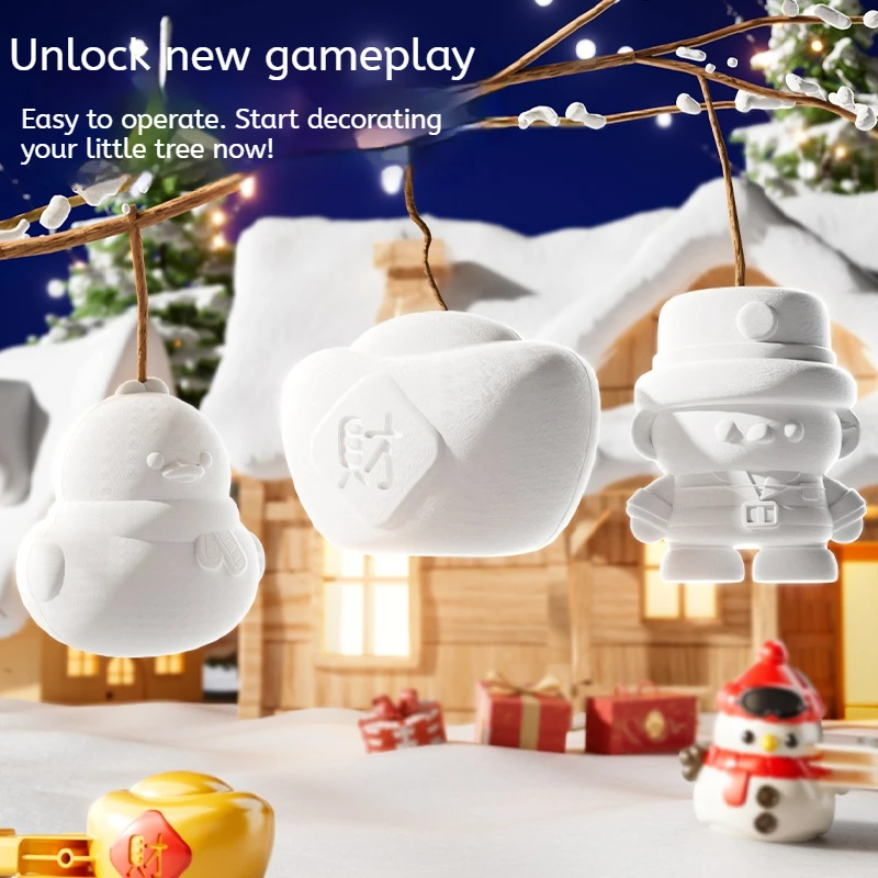 어린이와 성인을 위한 눈사람 펭귄 모양 클립 집게 야외 모래 눈 공 만들기 장난감 재미있는 겨울 스포츠 눈 장난감