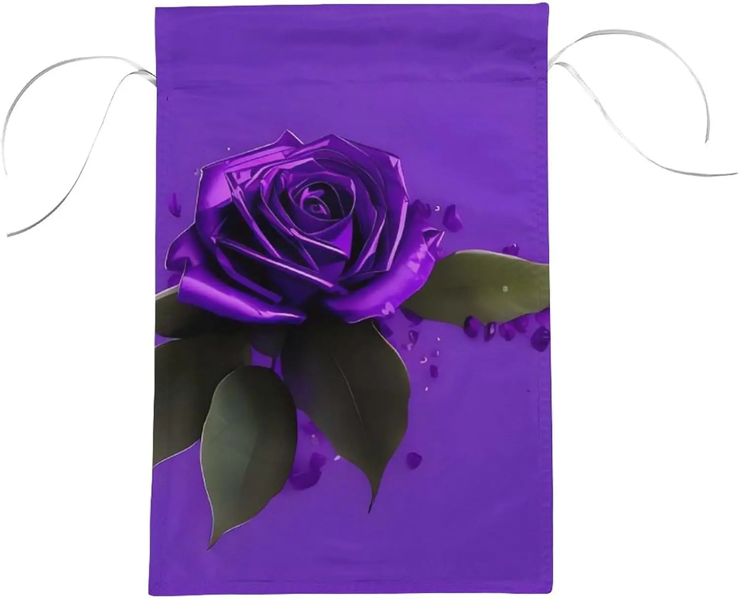 12 X 18 Inch Purple Rose Print Garden Flag Double Sided Welcome Flags Decorative Yard Flag Spring Seasonal Flag for Home House O