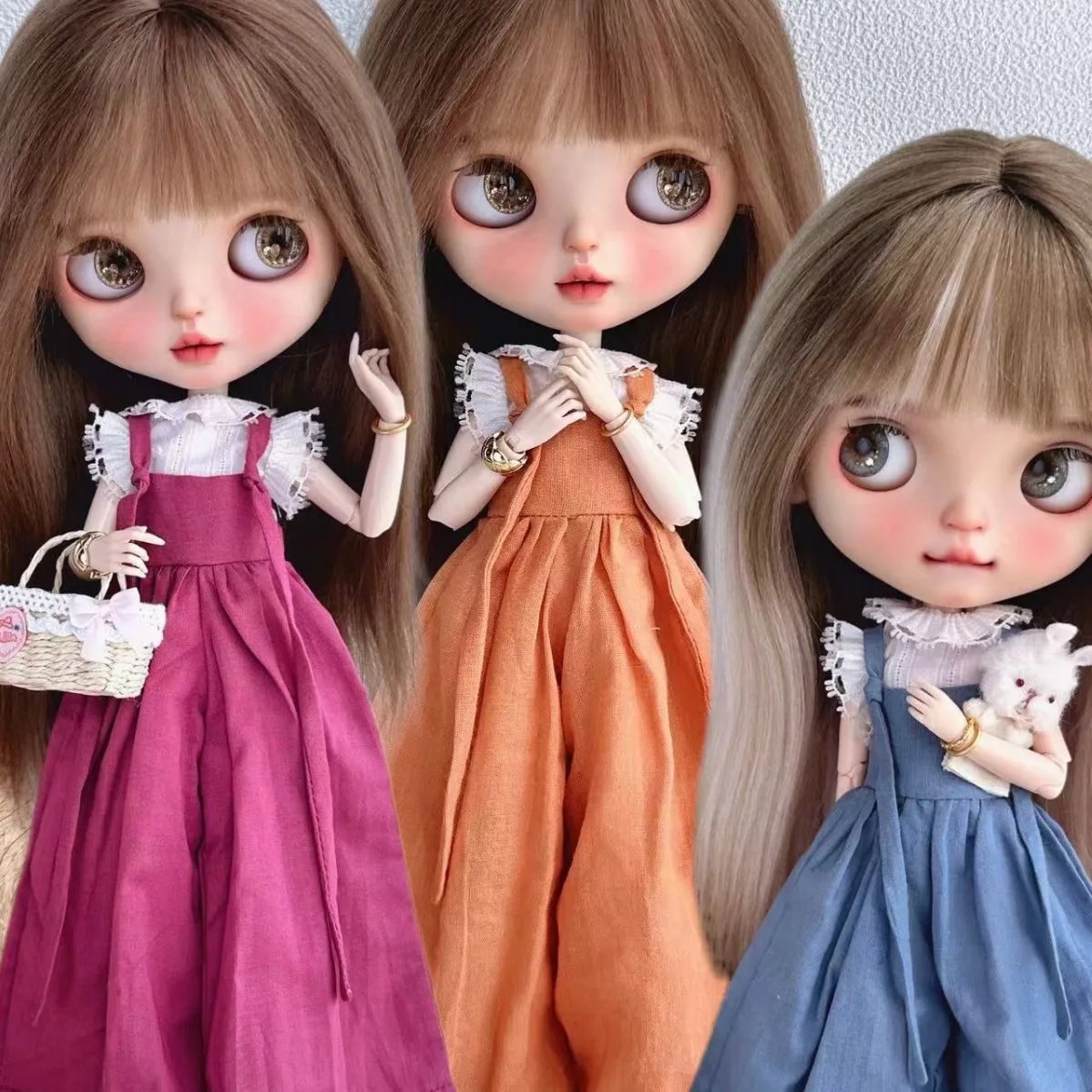 roupa-casual-para-boneca-blyth-macacao-conjunto-de-calcas-de-manga-curta-para-menina-estilo-princesa-para-bonecas-ob22-e-ob24-acessorios-de-roupa-para-bonecas-azones