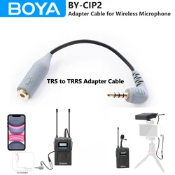 BOYA BY-CIP2 Adapter Cable TRS to TRRS  for Wireless Microphone iPhone Android Smartphones Streaming Youtube Video Recording