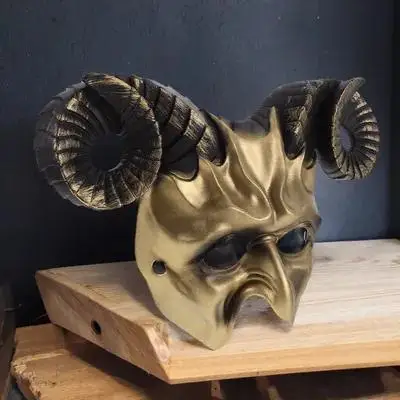 

Horn Mask Cosplay Ornament Festival Animal Prom Masquerade Decorative Ox Golden Creepy Masks