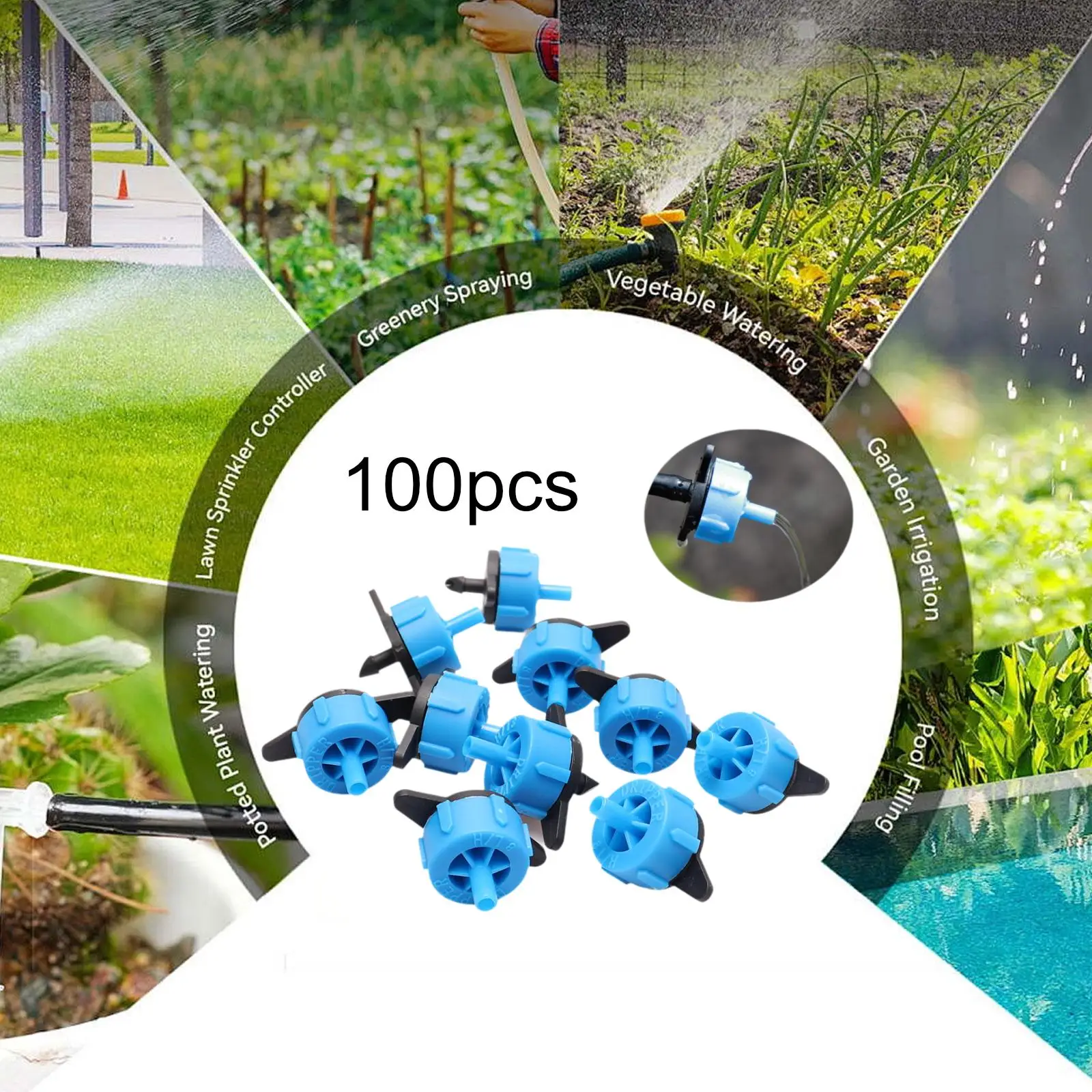 

Garden Irrigation Automatic Watering Dripper Heads Set for Plant Pots and Flower Beds Moisture Control System