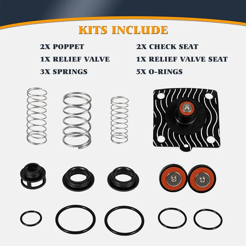 재건 역류 방지 완전 수리 키트, Zurn Wilkins 975XL 및 975XL2 포펫 스프링 시트 호환, 1/4 "-1/2"