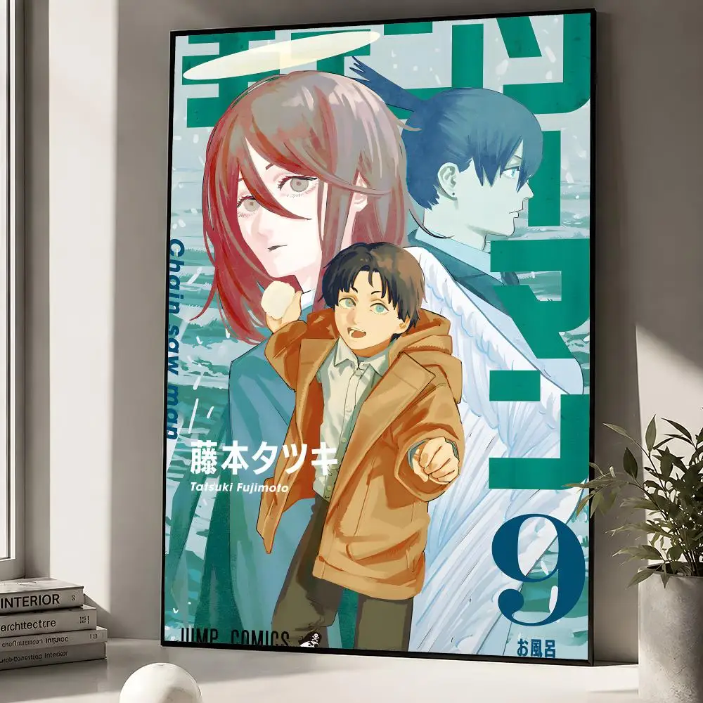 Anime Chainsaw Man Denji Pochita Makima Poster zum Abziehen und Aufkleben, Wandkunst, PP, wasserfest, HD, Schlafzimmer, Wohnzimmer, Heimdekoration, Geschenk – Detail 21